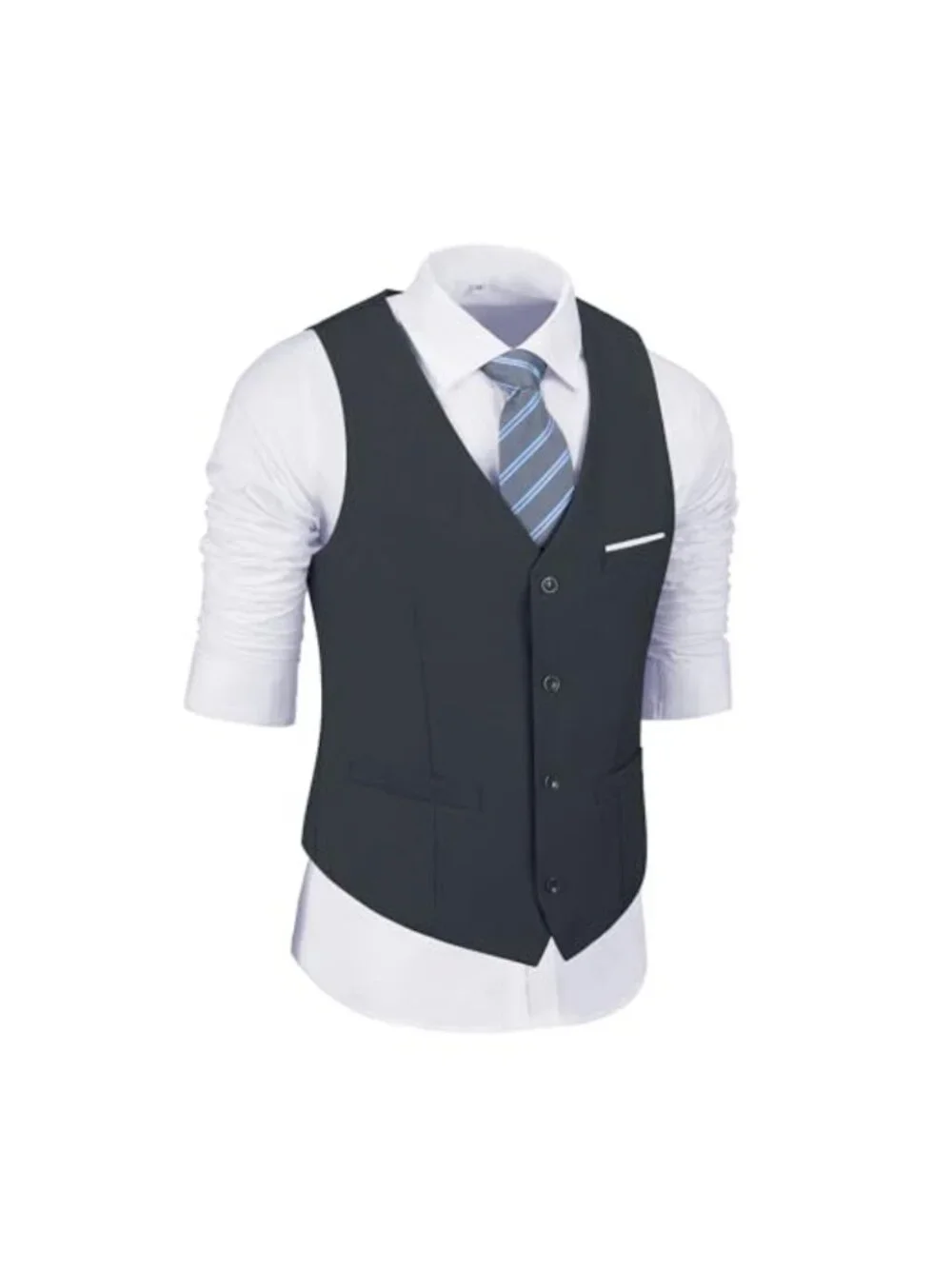 Men's Slim Fit 2-Piece Suit Set with Vest & Pants